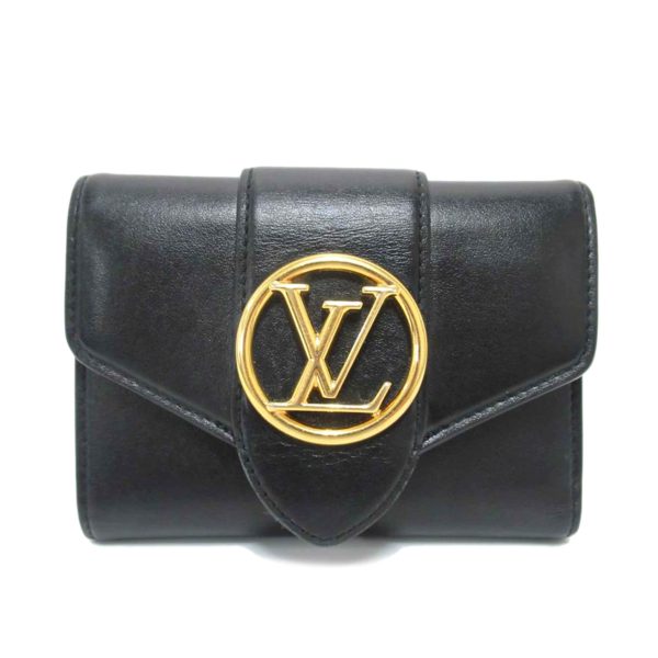 55253 1 Louis Vuitton Portefeuille LV Pont Neuf Compact Wallet Black