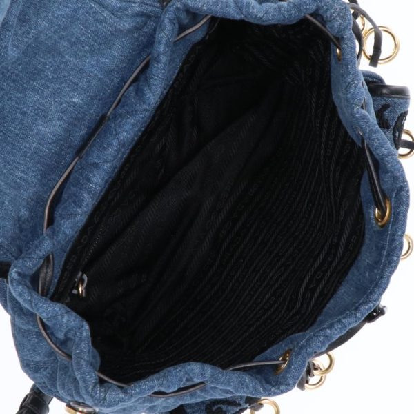 55253 3 Prada Backpack Denim Blue