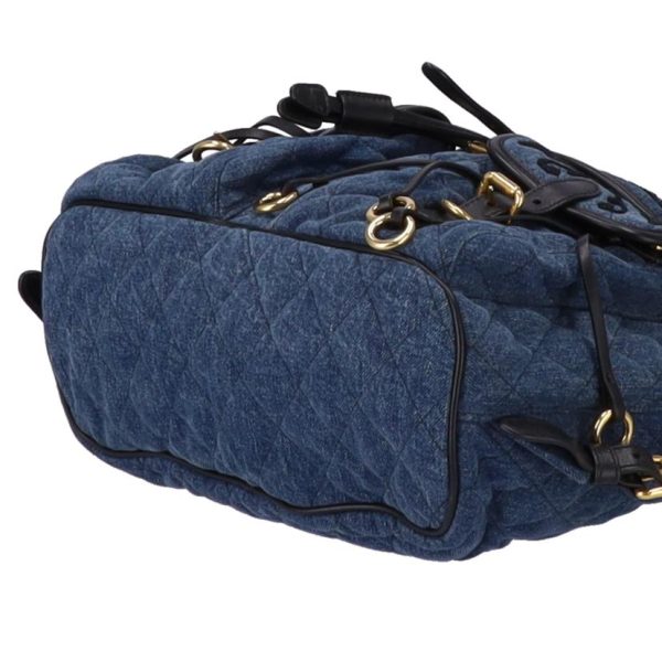 55253 5 Prada Backpack Denim Blue