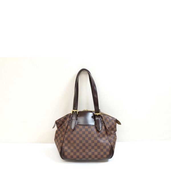 55277 2 Louis Vuitton Verona MM Damier Handbag Ebene Brown