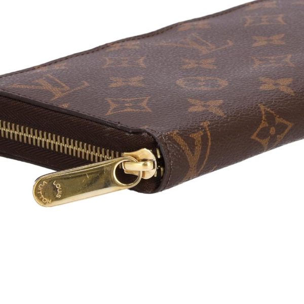 55284 3 Louis Vuitton Zippy Wallet Monogram Wallet Brown