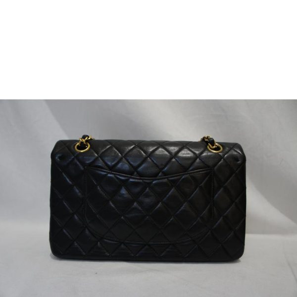 55297 2 Chanel Matelasse Flap Chain Shoulder Bag Black