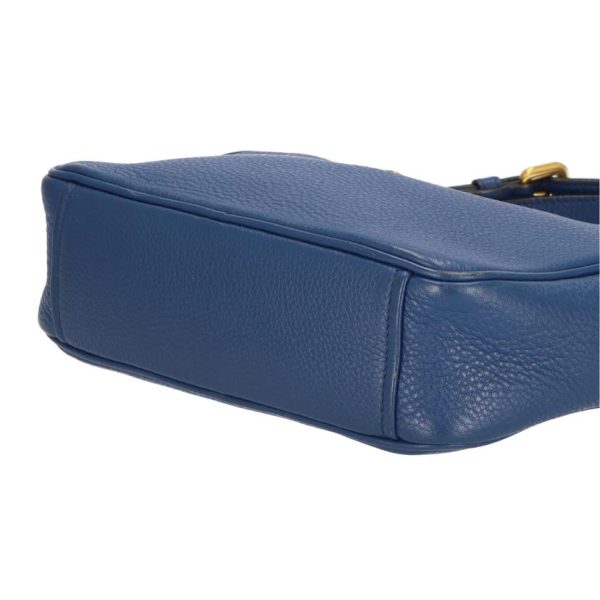 55311 3 Prada Leather Shoulder Bag Blu