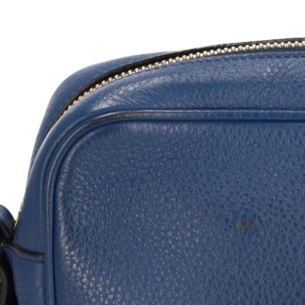 55311 7 Prada Leather Shoulder Bag Blu