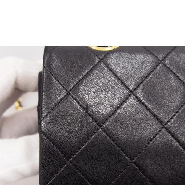 55337 8 CHANEL Matelasse Chain Shoulder Bag Black