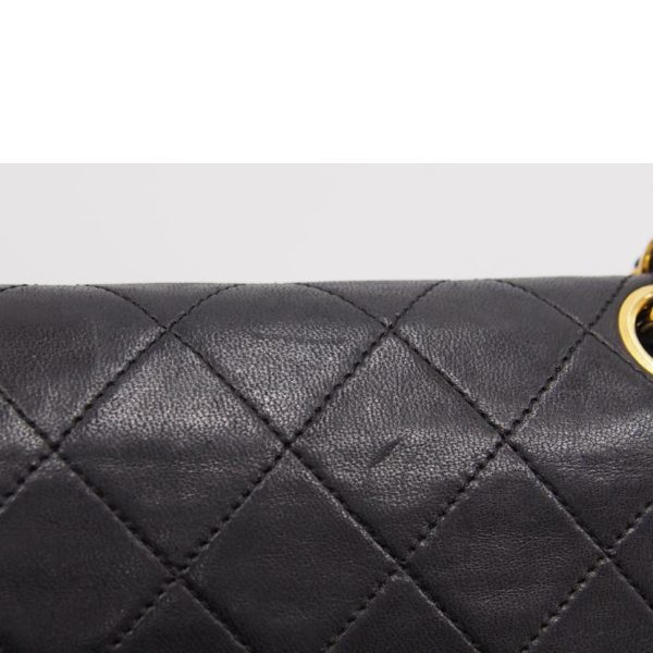 55337 9 CHANEL Matelasse Chain Shoulder Bag Black