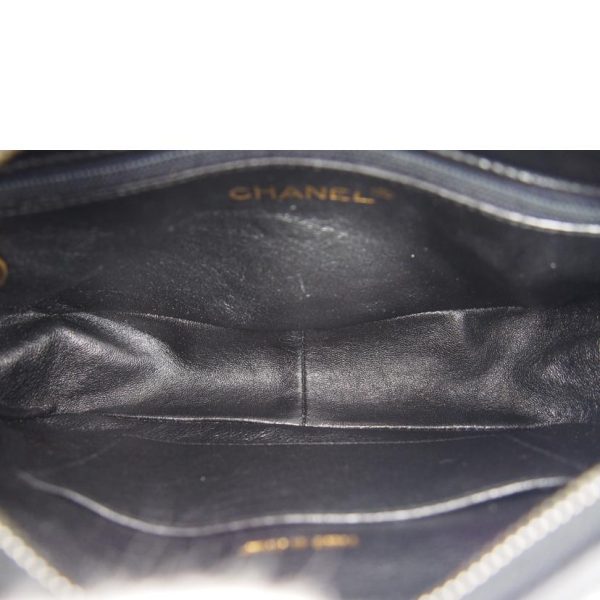 55344 5 CHANEL Caviar Skin Chain Shoulder Bag Black