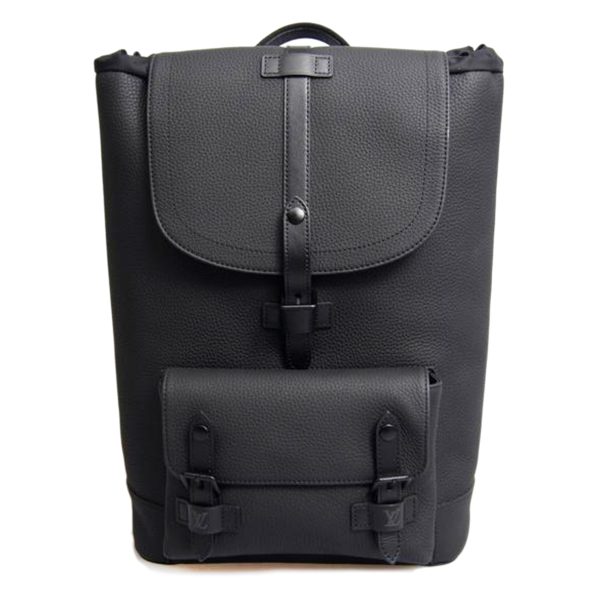 55382 1 Louis Vuitton Christopher Slim Backpack Bag Black