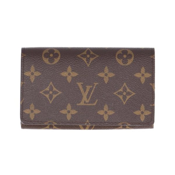 55390 1 Louis Vuitton Monogram Portomone Vietresor Wallet Brown