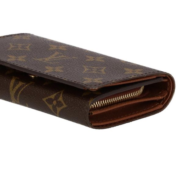 55390 3 Louis Vuitton Monogram Portomone Vietresor Wallet Brown