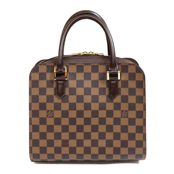 55406 1 Louis Vuitton Triana Damier Handbag Ebene Brown