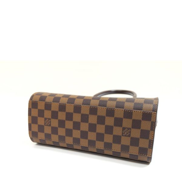 55406 3 Louis Vuitton Triana Damier Handbag Ebene Brown