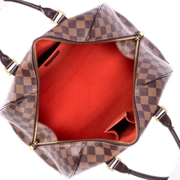 55406 4 Louis Vuitton Ribera MM Damier Canvas Bag Brown