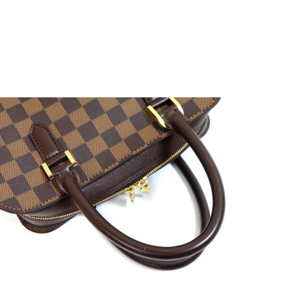 55406 4 Louis Vuitton Triana Damier Handbag Ebene Brown