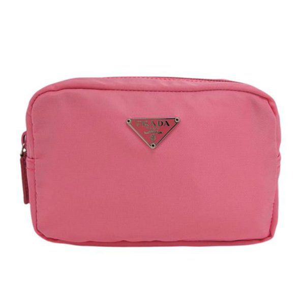 55420 1 Prada Nylon Cosmetic Pouch Pink