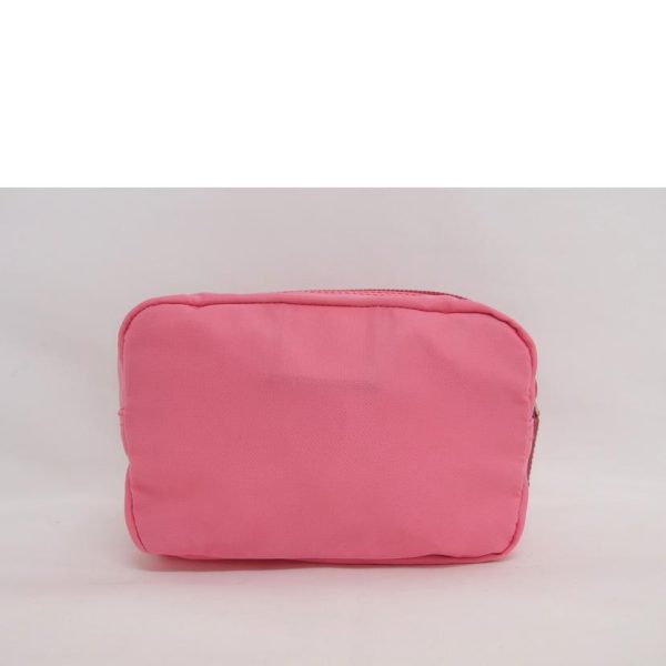 55420 2 Prada Nylon Cosmetic Pouch Pink