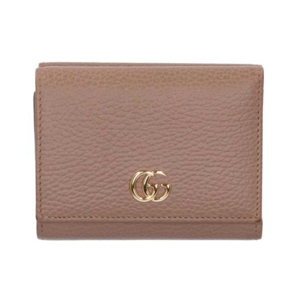 55441 1 Gucci Petit Marmont Leather Tri Fold Wallet Pink