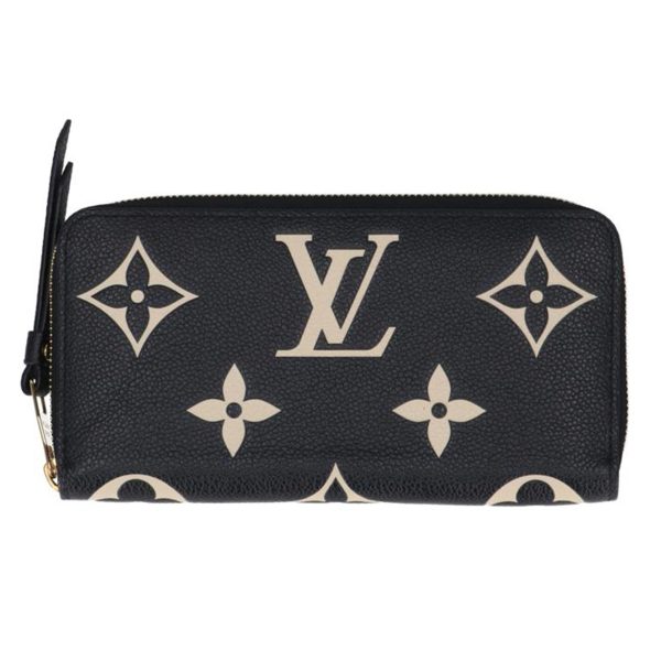 55444 1 Louis Vuitton Monogram Empreinte Zippy Wallet Black