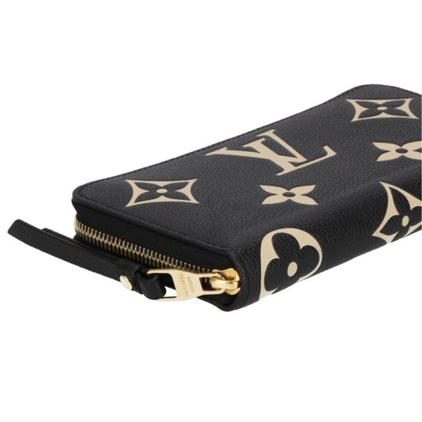 55444 3 Louis Vuitton Monogram Empreinte Zippy Wallet Black