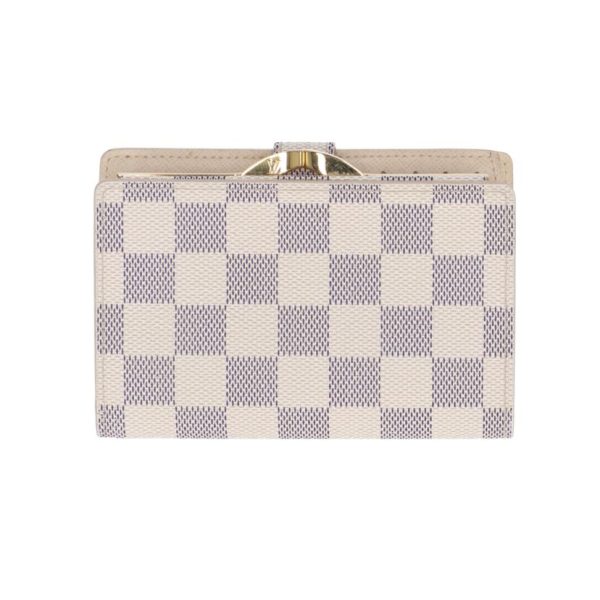 55475 2 Louis Vuitton Damier Azur Portefeuille Viennois Wallet White Azur