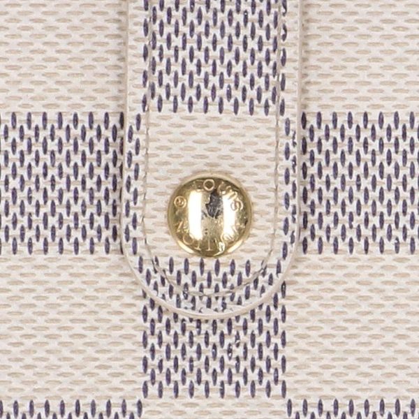 55475 7 Louis Vuitton Damier Azur Portefeuille Viennois Wallet White Azur