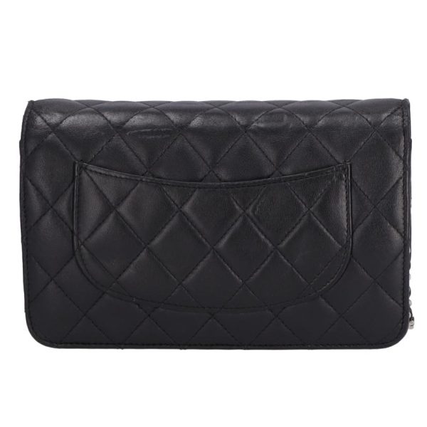 55512 2 Chanel Chain Wallet Black