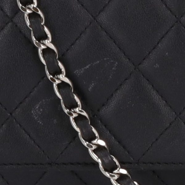 55512 7 Chanel Chain Wallet Black