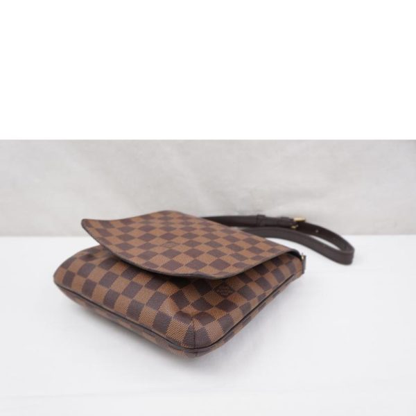 55574 4 Louis Vuitton Musette Salsa Short Damier Ebene Canvas Bag Brown