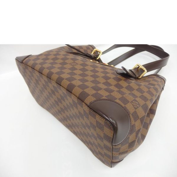 55578 4 Louis Vuitton Hampstead MM Damier Ebene Tote Bag Brown