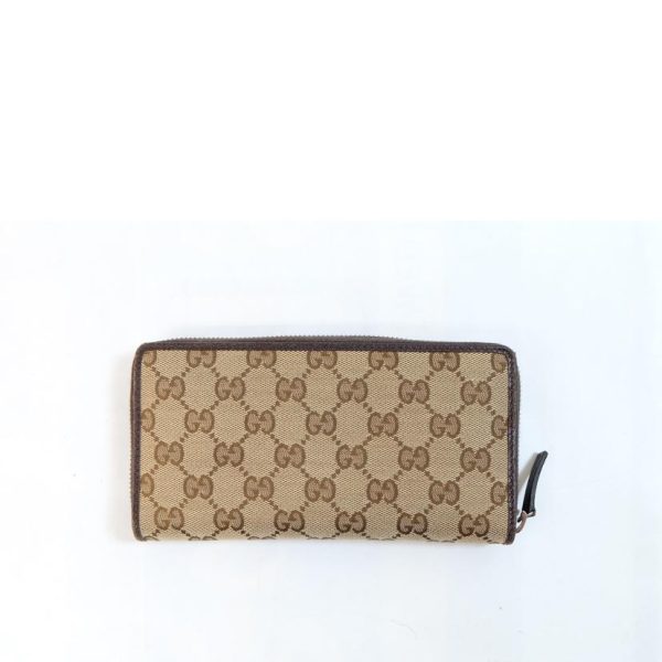 55594 2 Gucci GG Canvas Round Zipper Long Wallet