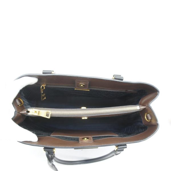 55603 5 PRADA Saffiano 2WAY Shoulder Bag Black