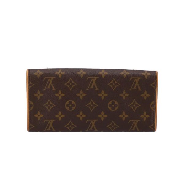 55604 2 Louis Vuitton Pochette Twin GM Monogram Canvas Bag Brown