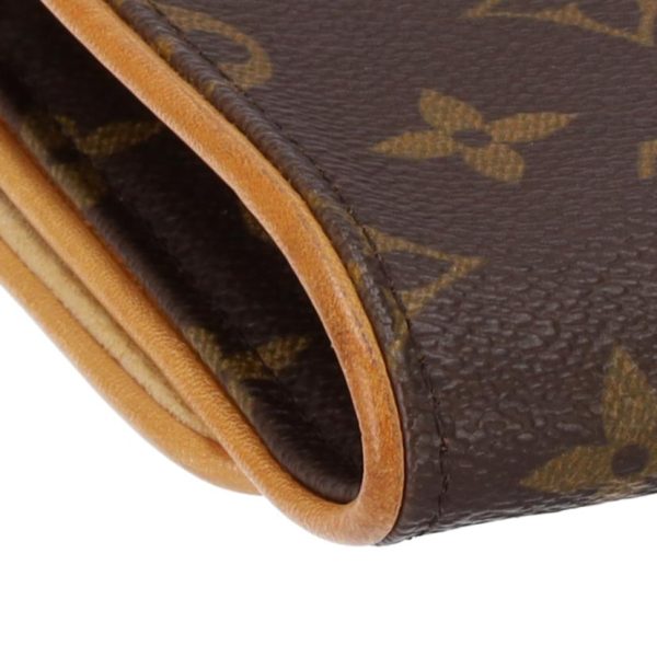 55604 5 Louis Vuitton Pochette Twin GM Monogram Canvas Bag Brown