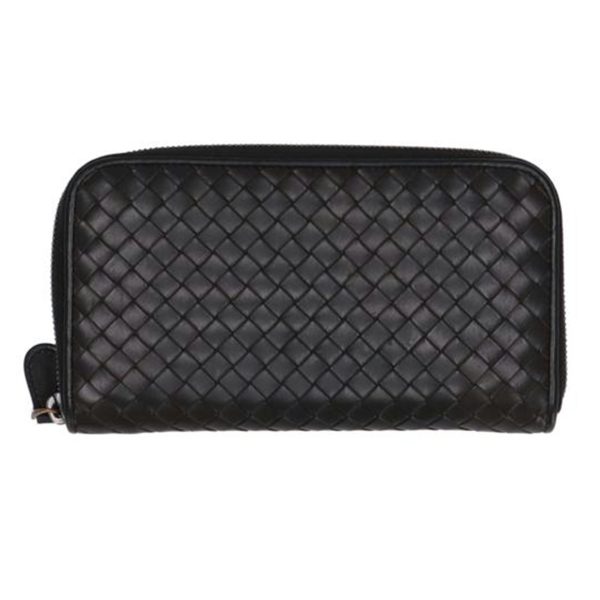 55687 1 Bottega Veneta Intrecciato Round Zipper Wallet