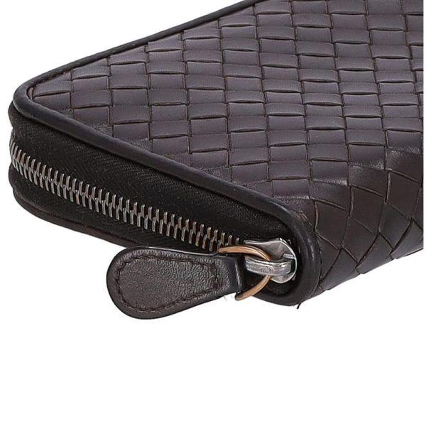 55687 6 Bottega Veneta Intrecciato Round Zipper Wallet