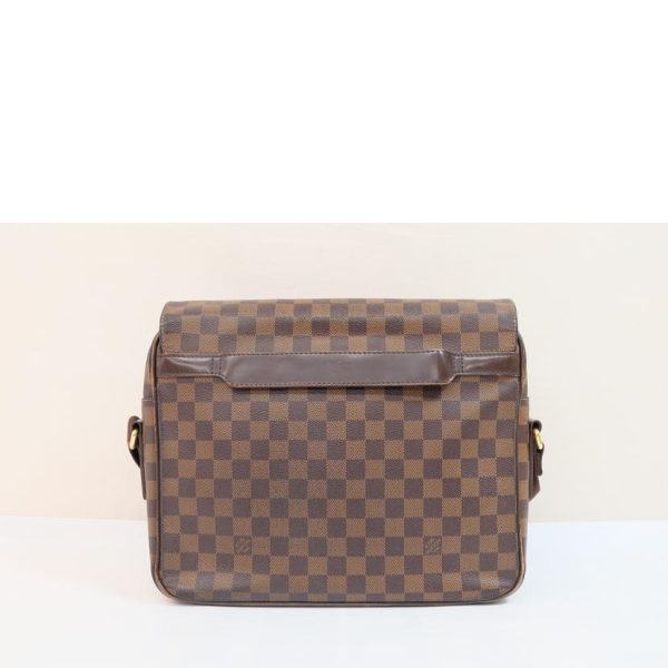 55710 2 Louis Vuitton Shelton MM Damier Ebene Briefcase Brown