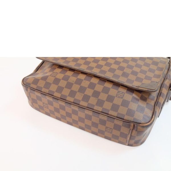 55710 3 Louis Vuitton Shelton MM Damier Ebene Briefcase Brown