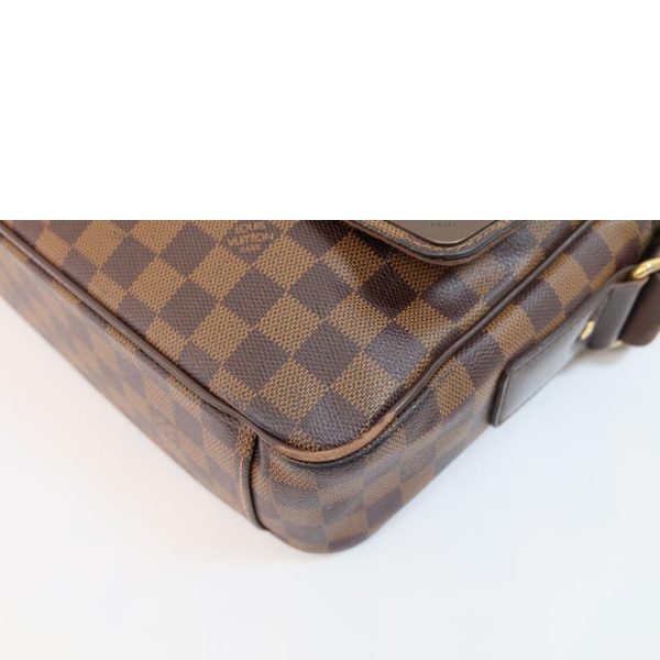 55710 6 Louis Vuitton Shelton MM Damier Ebene Briefcase Brown