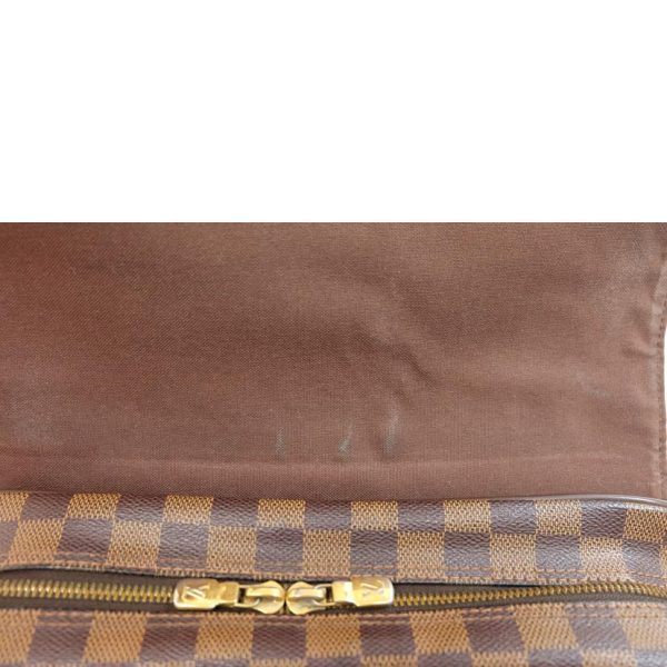 55710 8 Louis Vuitton Shelton MM Damier Ebene Briefcase Brown