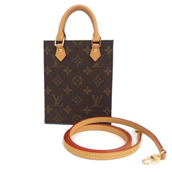 55745 1 Louis Vuitton Petit Sac Plat Handbag Brown