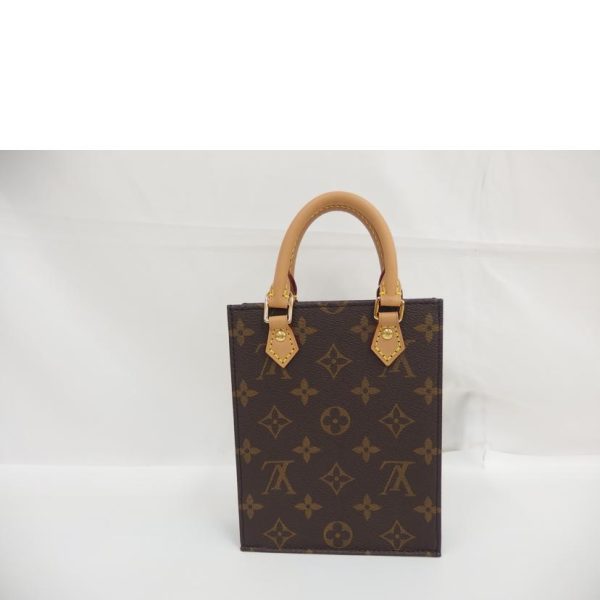 55745 2 Louis Vuitton Petit Sac Plat Handbag Brown