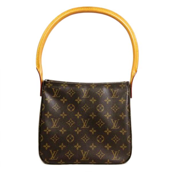 55785 1 Louis Vuitton Looping MM Monogram Shoulder Bag Brown