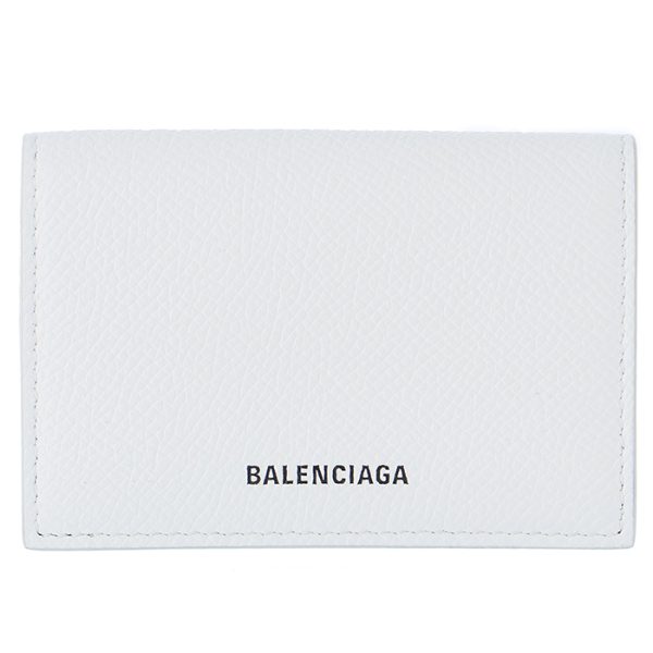 5582080otg39000 1 Balenciaga Ville Trifold Mini Wallet White