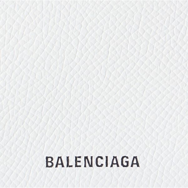 5582080otg39000 3 Balenciaga Ville Trifold Mini Wallet White