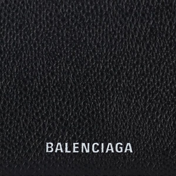 5582080otgm1000 3 Balenciaga Ville Trifold Mini Wallet Black