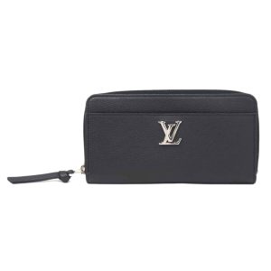 55895 1 Louis Vuitton Monogram Empreinte Leather Long Wallet Noir