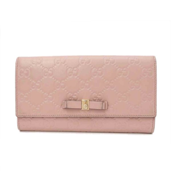 55903 1 Gucci Guccishima Bifold Long Wallet Pink