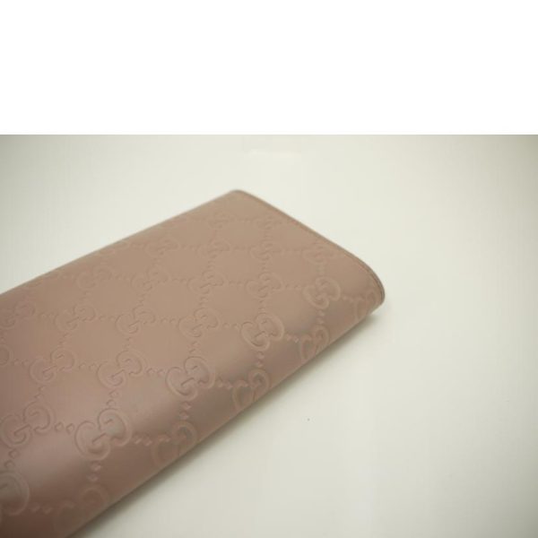 55903 8 Gucci Guccishima Bifold Long Wallet Pink