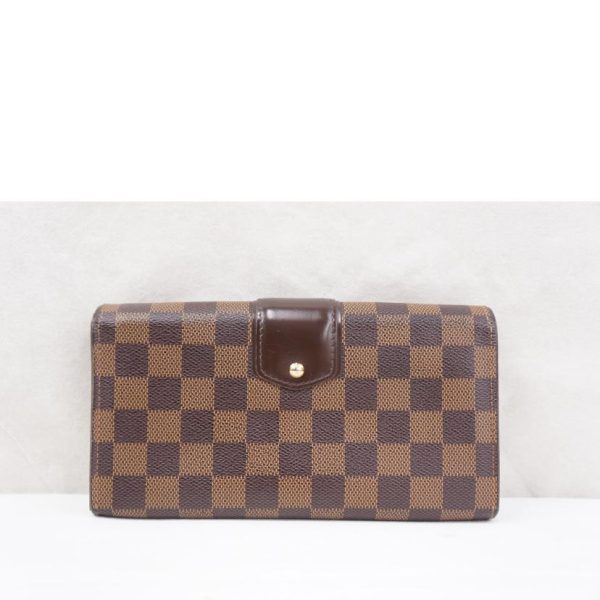 55925 2 Louis Vuitton Portefeuil Sistina Damier Ebene Canvas Wallet Brown