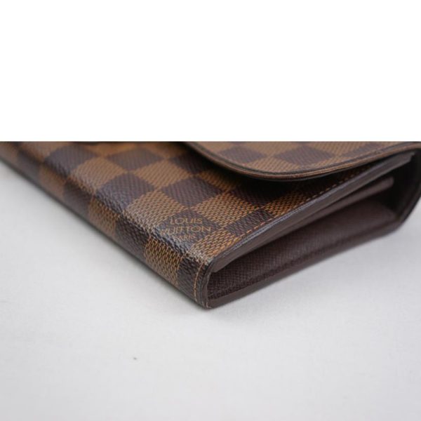 55925 8 Louis Vuitton Portefeuil Sistina Damier Ebene Canvas Wallet Brown